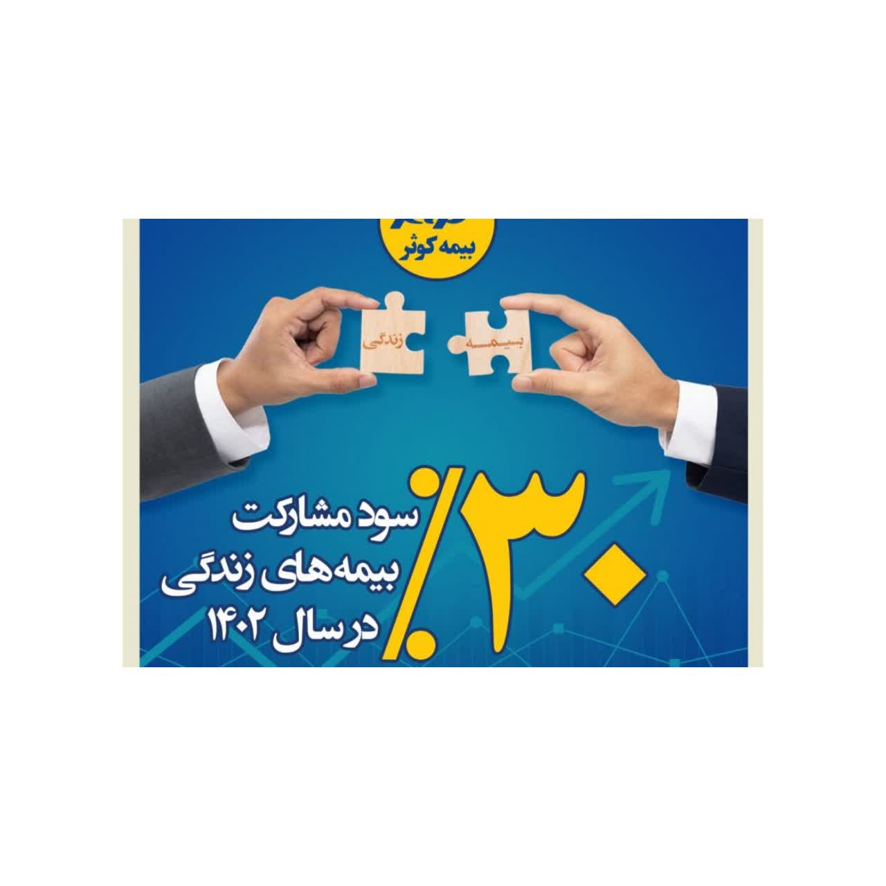 سی درصد سود مشارکت بیمه های زندگی بیمه کوثر در سال ۱۴۰۲