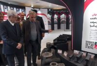 بازدید معاون اول رئیس‌جمهور از غرفه ذوب‌آهن اصفهان در نمایشگاه شهر آفتاب