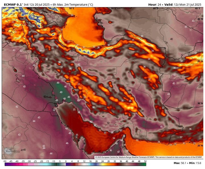هواشناسی ایران امروز سه شنبه ۳۱/ ۴/ ۱۴۰۴؛ هشدار افزایش گرمای شدی