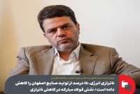 ناترازی انرژی، ۱۵ درصد از تولید صنایع اصفهان را کاهش داده است/ نقش فولاد مبارکه در کاهش ناترازی ناترازی انرژی، ۱۵ درصد از تولید صنایع اصفهان را کاهش داده است/ نقش فولاد مبارکه در کاهش ناترازی