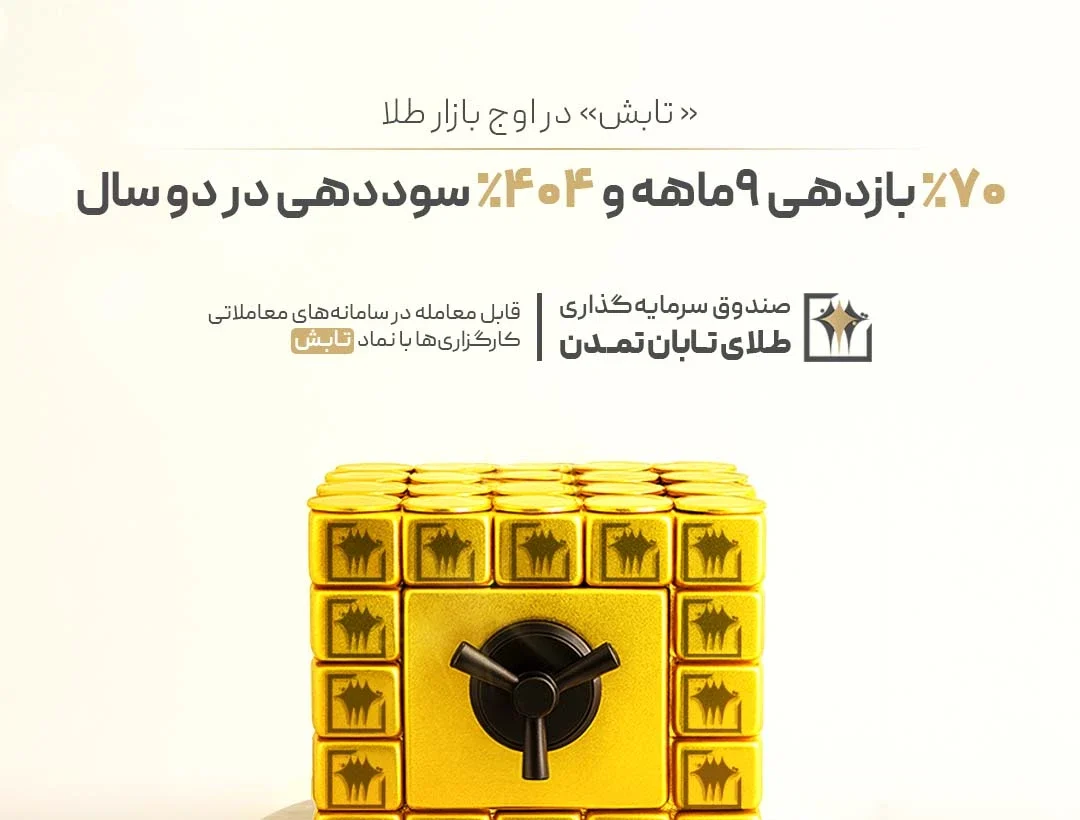 « تابش» در اوج بازار طلا؛ ۷۰٪ بازدهی ۹‌ماهه و ۴۰۴٪ سوددهی در دو سال