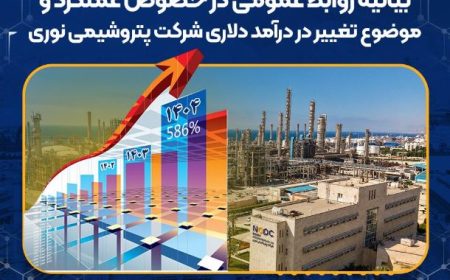 بیانیه روابط عمومی در خصوص عملکرد پتروشیمی نوری و موضوع تغییر در درآمد دلاری