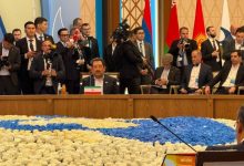 قرائت متن سخنرانی رئیس جمهور ایران توسط وزیر صمت کشورمان در اجلاس سران اقتصادی اوراسیا