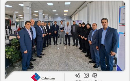 بازدید فرهادی پور و مدیران ارشد از شعب بیمه ملت؛ این بار کرمانشاه میزبان شد