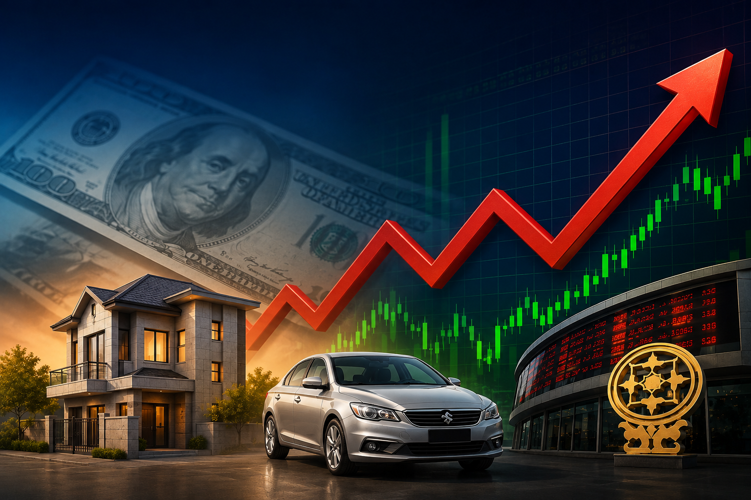 افزایش نرخ دلار چه تاثیری بر مسکن، خودرو و بورس دارد؟