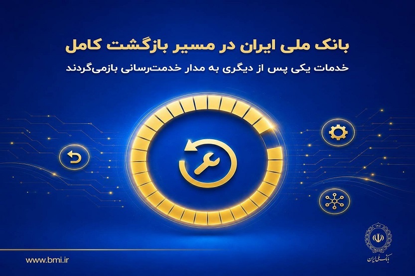 بازگشت خدمات بانک ملی ایران به مدار