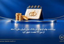 پرداخت وام ازدواج در بانک ملی ایران از مرز ۲۶ همت عبور کرد